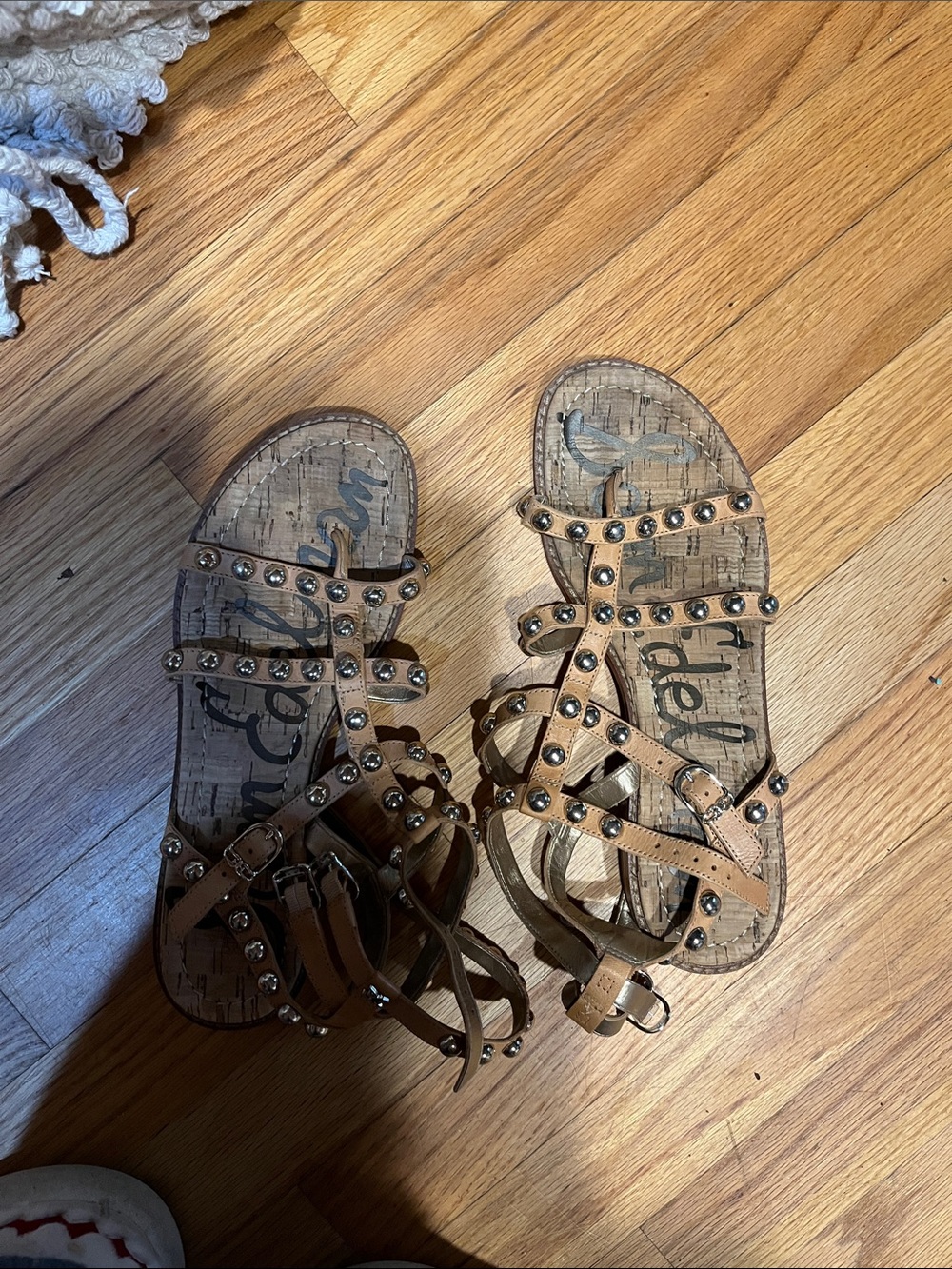 Sam Edelman Tan Studded Gladiator Sandals